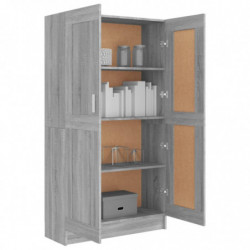 Bücherschrank Grau Sonoma 82,5x30,5x150 cm Holzwerkstoff