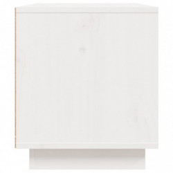 TV-Schrank Weiß 80x35x40,5 cm Massivholz Kiefer