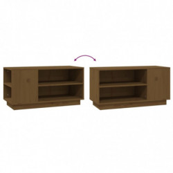 TV-Schrank Honigbraun 80x35x40,5 cm Massivholz Kiefer