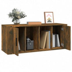 TV-Schrank Räuchereiche 100x35x40 cm Holzwerkstoff