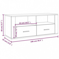 TV-Schrank Räuchereiche 100x35x40 cm Holzwerkstoff