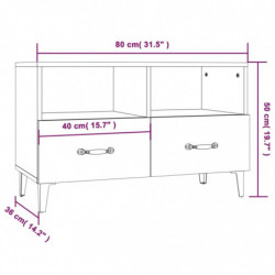 TV-Schrank Grau Sonoma 80x36x50 cm Holzwerkstoff