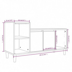 TV-Schrank Schwarz 100x35x55 cm Holzwerkstoff