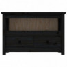 TV-Schrank Schwarz79x35x52 cm Massivholz Kiefer