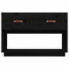 TV-Schrank Schwarz 90x40x60 cm Massivholz Kiefer