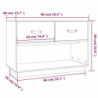 TV-Schrank Schwarz 90x40x60 cm Massivholz Kiefer