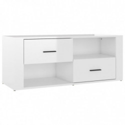 TV-Schrank Hochglanz-Weiß 100x35x40 cm Holzwerkstoff