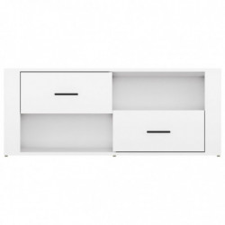 TV-Schrank Hochglanz-Weiß 100x35x40 cm Holzwerkstoff