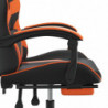 Gaming-Stuhl mit Fußstütze Drehbar Schwarz & Orange Kunstleder