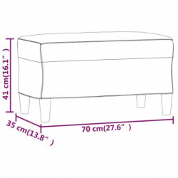 Sitzbank Dunkelgrau 70x35x41 cm Stoff