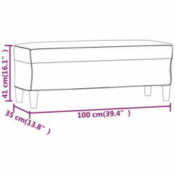 Sitzbank Schwarz 100x35x41 cm Stoff