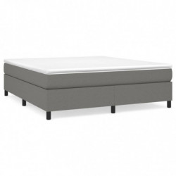 Boxspringbett Dunkelgrau 160x200 cm Stoff