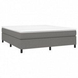 Boxspringbett Dunkelgrau 160x200 cm Stoff