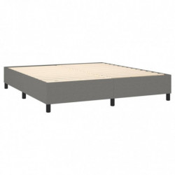 Boxspringbett Dunkelgrau 160x200 cm Stoff