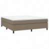 Boxspringbett Taupe 160x200 cm Stoff