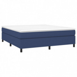 Boxspringbett Blau 160x200 cm Stoff