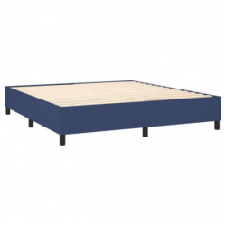 Boxspringbett Blau 160x200 cm Stoff