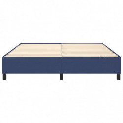 Boxspringbett Blau 160x200 cm Stoff