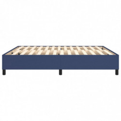 Boxspringbett Blau 160x200 cm Stoff