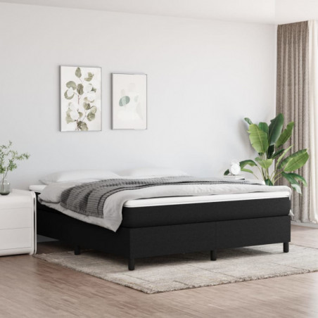 Boxspringbett Schwarz 180x200 cm Stoff