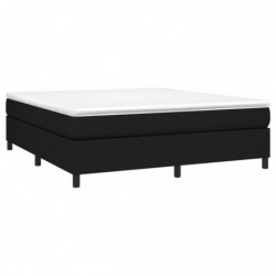 Boxspringbett Schwarz 180x200 cm Stoff