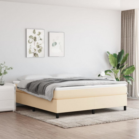 Boxspringbett Creme 180x200 cm Stoff