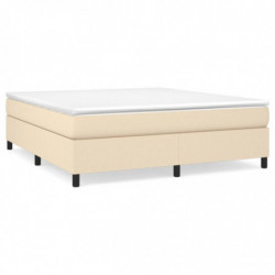 Boxspringbett Creme 180x200 cm Stoff