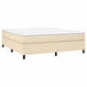 Boxspringbett Creme 180x200 cm Stoff