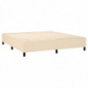 Boxspringbett Creme 180x200 cm Stoff