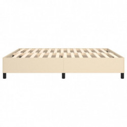 Boxspringbett Creme 180x200 cm Stoff