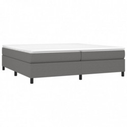 Boxspringbett Dunkelgrau 200x200 cm Stoff