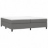 Boxspringbett Dunkelgrau 200x200 cm Stoff