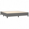 Boxspringbett Dunkelgrau 200x200 cm Stoff