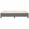 Boxspringbett Dunkelgrau 200x200 cm Stoff