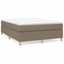 Boxspringbett Taupe 140x200 cm Stoff