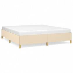 Boxspringbett Creme 160x200 cm Stoff