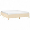 Boxspringbett Creme 160x200 cm Stoff