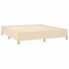 Boxspringbett Creme 160x200 cm Stoff