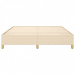 Boxspringbett Creme 160x200 cm Stoff