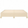 Boxspringbett Creme 160x200 cm Stoff