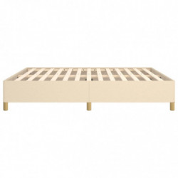 Boxspringbett Creme 160x200 cm Stoff