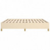 Boxspringbett Creme 160x200 cm Stoff