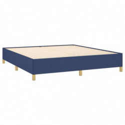 Boxspringbett Blau 160x200 cm Stoff