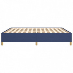 Boxspringbett Blau 160x200 cm Stoff