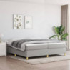 Boxspringbett Hellgrau 200x200 cm Stoff