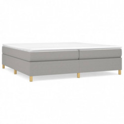 Boxspringbett Hellgrau 200x200 cm Stoff