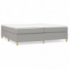 Boxspringbett Hellgrau 200x200 cm Stoff