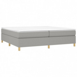 Boxspringbett Hellgrau 200x200 cm Stoff