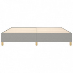 Boxspringbett Hellgrau 200x200 cm Stoff