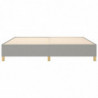 Boxspringbett Hellgrau 200x200 cm Stoff